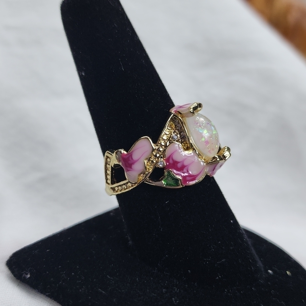 FLORAL OPAL RING - Picture 2 of 4